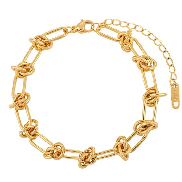 New Anthropologie Gold Knot Bracelet - Picture 2 of 3